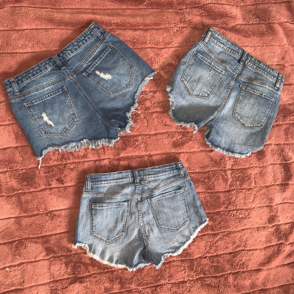 *BUNDLE* 3 high waisted jean shorts